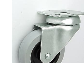 Zabi 60mm plast-gummi möbelhjul i länkhjul - M62T