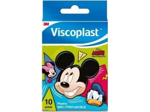 Sila Plaster med dressing for barn Mikke Mus 10 stk