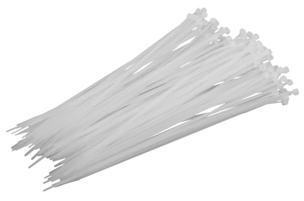 Pro-Line Nylon buntebånd, hvit, 4,8x200mm, 100 stk. - 59121B