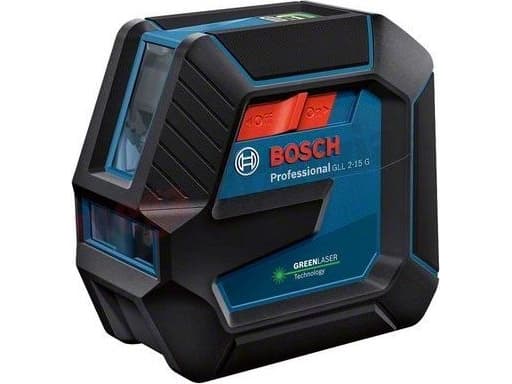 Bosch GLL 2-15 G Professional, 15 m, 0,3 mm/m, 4°, 4 s, Vaaka/Pysty, Vihreä