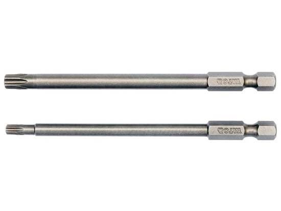 Yato YT-0492, 2 styck, Torx, T20, T30, Stål, 100 mm, 25,4 / 4 mm (1 / 4")
