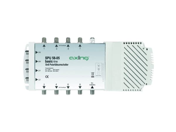 Axing SPU 58-05, 5 innganger, 8 utganger, 950 - 2400 MHz, 85 - 862 MHz, IP20, F