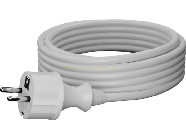 AW-Tools AWTOOLS KABEL MED STØTTE 1,5 m 3 x 1,5 HVIT H05VVV-F