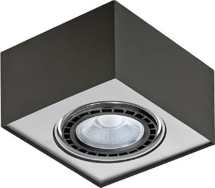 Azzardo taklampe, utenpåliggende lampe, sort kube AZzardo PAULO 1 AZ0959