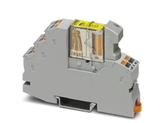 PHOENIX CONTACT Relämodul med push-in-anslutning, säkerhetsrelä med positivt drivna kontakter enligt DIN EN 61810-3, två omkopplingskontakter, 24V DC