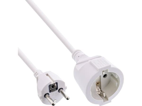 InLine 16410E, 20 m, Sisätila, Tyyppi E / F, Type EF (CEE 7/7), Suora, 1,5 mm²