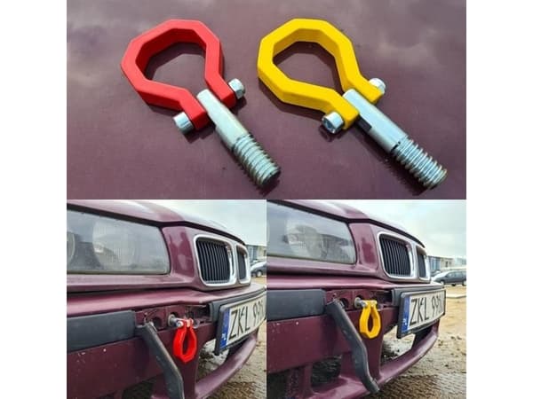 MTuning_F Tilhengerfeste foran BMW E30 E36 E46 Z3 Z4 Rød