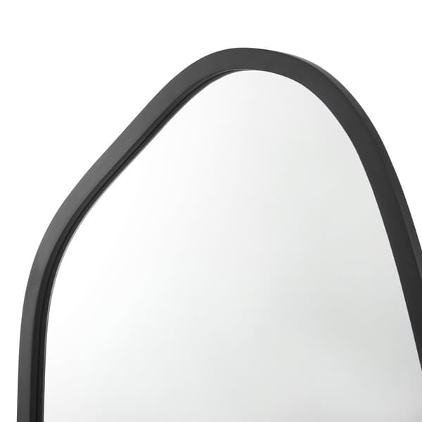 Väggspegel Grottole 62x50 cm svart [en.casa]