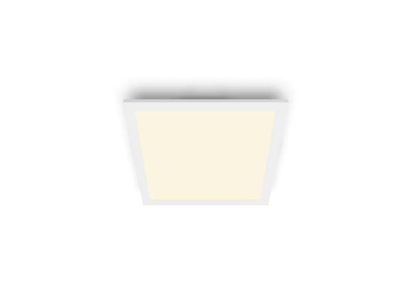 Philips Funksjonell Panel-taklampe, 12 W, kvadratisk, LED, Ikke-utskiftbare pærer, 1100 lm, IP20, Hvit Hvit