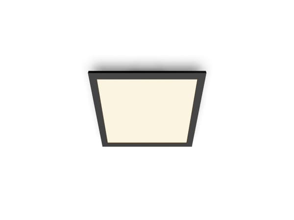 Philips Funksjonell Panel-taklampe, 12 W, kvadratisk, LED, 1100 lm, IP20, Sort, Hvit Sort, Hvit