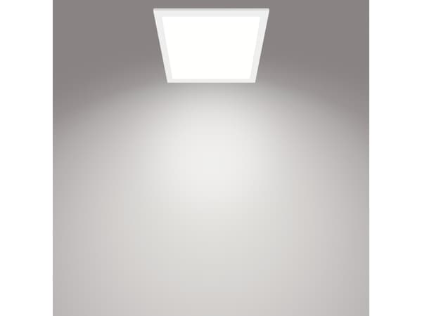Philips Funksjonell Panel-taklampe, 12 W, kvadratisk, LED, 1200 lm, IP20, Hvit