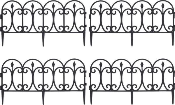 ProGarden Palisade hagegjerde 60x30 cm 4 stk universal