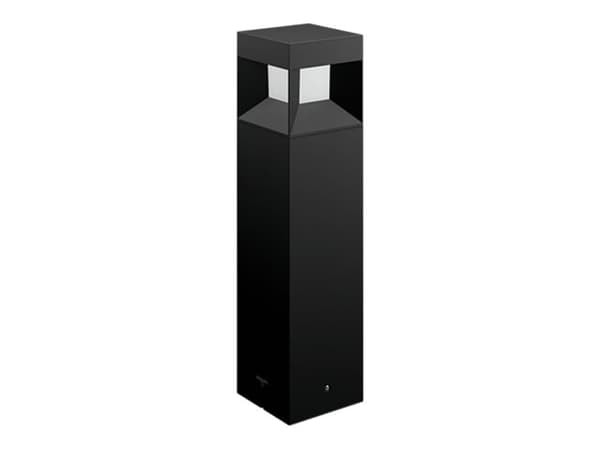 Philips myGarden Parterre - Pidestallampe - LED - 8 W (ekvivalent 58 W) - varmt hvitt lys - søyle - svart Sort