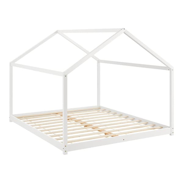 Juniorsäng Cerro 200x160 cm furu vit matt, lackad [en.casa]