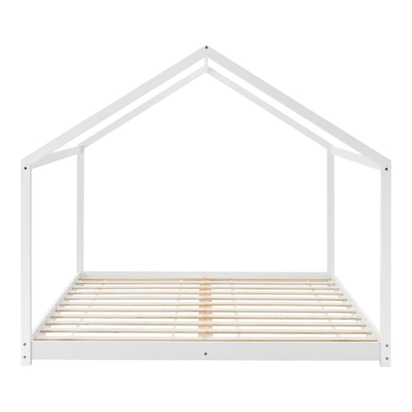 Juniorsäng Cerro 200x160 cm furu vit matt, lackad [en.casa]