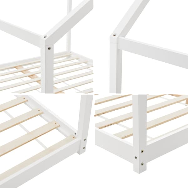 Juniorsäng Cerro 200x160 cm furu vit matt, lackad [en.casa]