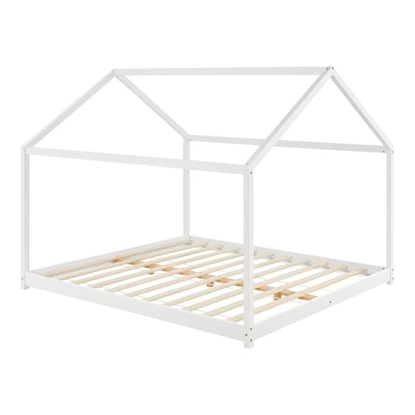 Juniorsäng Cerro 200x160 cm furu vit matt, lackad [en.casa]
