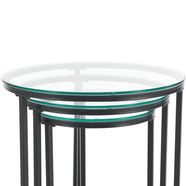 Soffbord Kyyjärvi set om 3 rund glas [en.casa]
