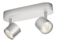 Philips myLiving STAR - Takspotlight - LED - 2 holdere - 9 W - 2700 K - aluminium Aluminium