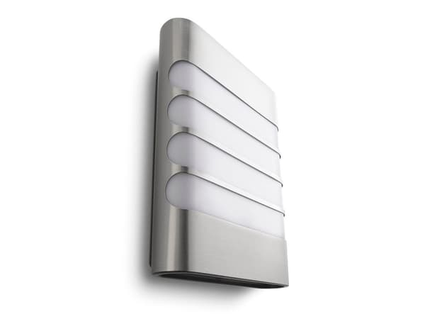 Philips myGarden Raccoon-vegglampe, 4 W, Vegglys, Rustfritt stål, Rustfritt stål, IP44, Hage, Terrasse, II