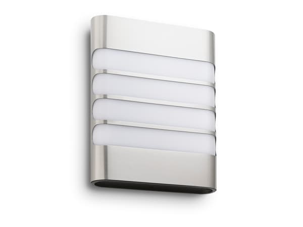 Philips myGarden Raccoon-vegglampe, 4 W, Vegglys, Rustfritt stål, Rustfritt stål, IP44, Hage, Terrasse, II Rustfritt stål