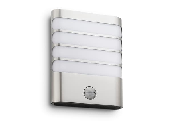 Philips myGarden Raccoon-vegglampe, 4 W, Vegglys, Rustfritt stål, Rustfritt stål, IP44, Hage, Terrasse, II Rustfritt stål