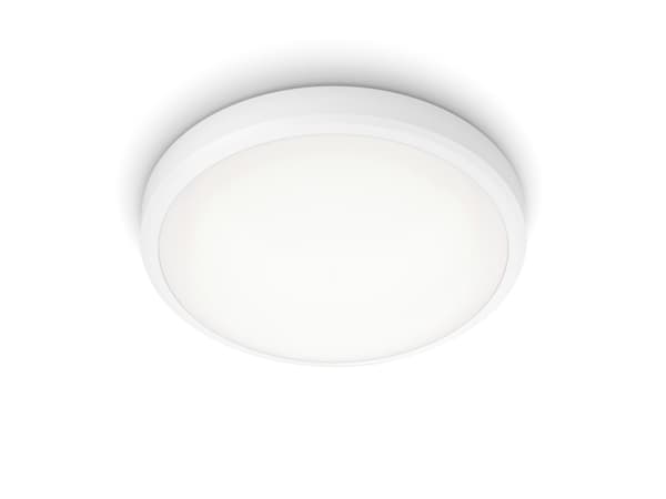 Philips Funksjonell Doris-taklampe, 17 W, LED, Ikke-utskiftbare pærer, 1700 lm, IP44, Hvit Hvit