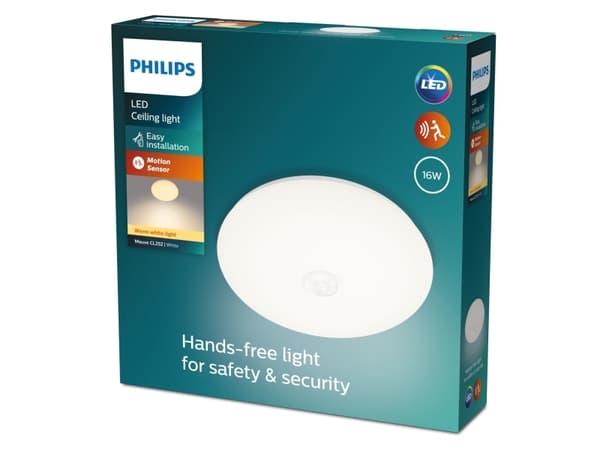 Philips Funktionell Mauve taklampa 16 W, LED, Glödlampan/-lamporna kan inte bytas ut, 2700 K, 1700 LM, IP20, Vit