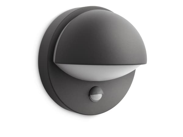 Philips myGarden June vägglampa 12 W E27 P45 ljuskälla medföljer inte, Väggbelysning för utomhusbruk, Svart, Gjuten aluminium, IP44, Fasad, Trädgård, Svart