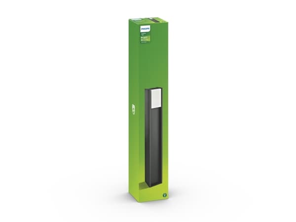 Philips EcoMoods Bridge stolplampa 14 W E27 ljuskälla medföljer inte, Utomhus pelar-/stolpbelysning, Antracit, Gjuten aluminium, IP44, Trädgård, I