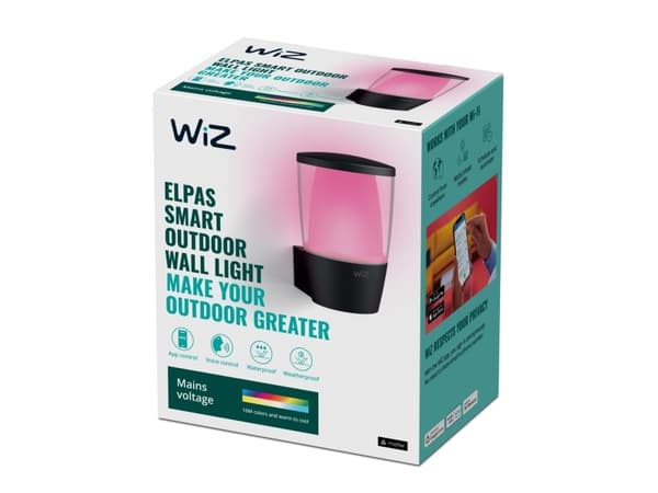 WiZ Seinävalaisin, Älyseinävalo, Musta, LED, Ei vaihdettavissa oleva hehkulamppu, 950 lm, 8,5 W