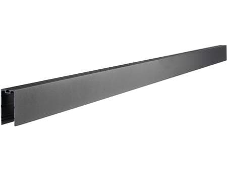 Aluminiumsprofil sort, 2,4 meter, Hybrid moduler clickes i, flere forskellige låg og endestykker passer PREMIUM