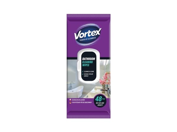 Wet Vipes Vortexfor Bathroom 48Pcs