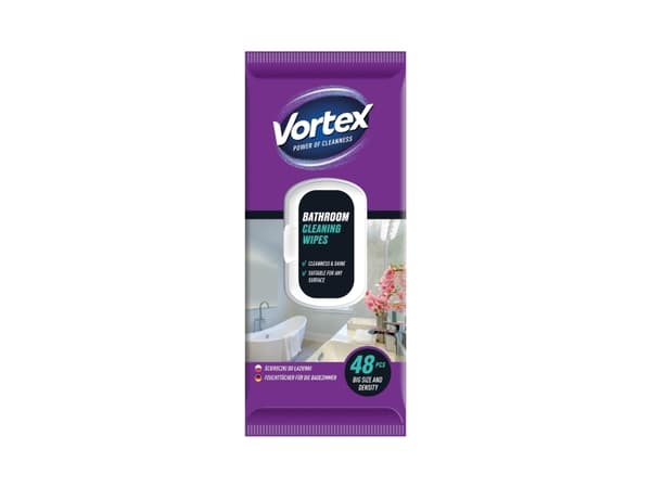 Wet Vipes Vortexfor Bathroom 48Pcs