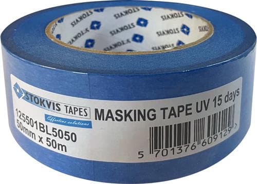 Ulkona käytettävä maalarinteippi UV sininen 50mm x 50m