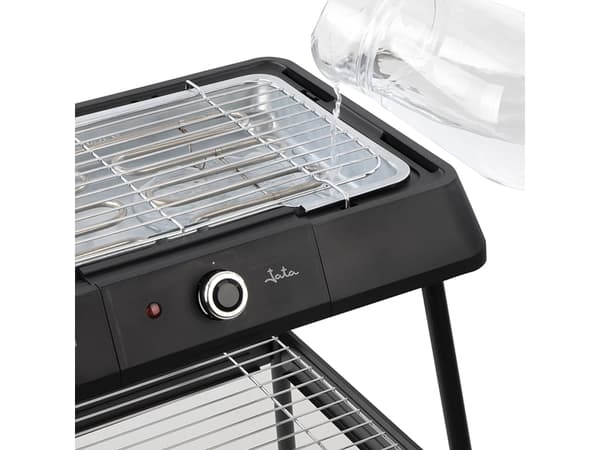 JATA JEBQ1001, 2200 W, Barbecue, Elektrisk, Grid, Sort, Rektangulær