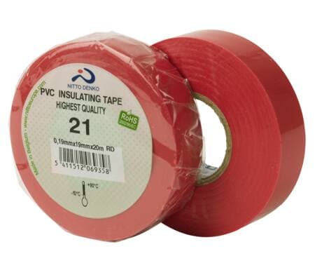 Tape rød 15MMX10M NR.21