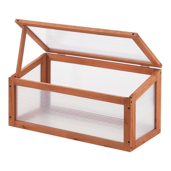 Drivhus Laarbeek miniväxthus 60x30 cm furu [casa.pro]