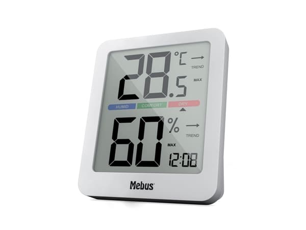 Mebus 40928, Hvit, Inne hygrometer, Inne Termometer, Utendørs Fuktighetsmåler, Utendørs Barometer, Hygrometer, Termometer, Hygrometer, Termometer, Ba