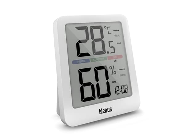 Mebus 40928, Hvit, Inne hygrometer, Inne Termometer, Utendørs Fuktighetsmåler, Utendørs Barometer, Hygrometer, Termometer, Hygrometer, Termometer, Ba