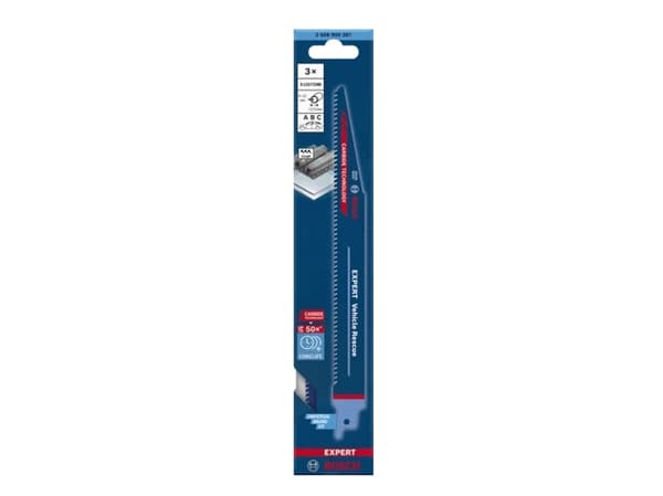 Bosch 2 608 900 381, Puukkosahanterä, Lasi, Terästä, Karbidi, Sininen, 17,5 cm, 3 mm