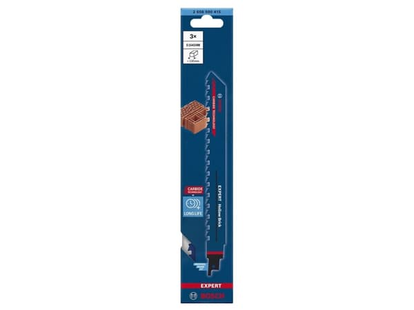 Bosch Expert 2 608 900 415, Puukkosahanterä, Tiili, Runsashiilinen teräs (HCS), Sininen, 19 cm, 1,27 cm