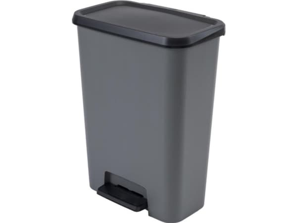 Curver/Keter CURVER KOSZ NA SMIECI Z PEDALEM 23+23L /CIEMNY GRAY/ Musta