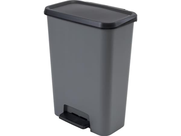 Curver/Keter CURVER KOSZ NA SMIECI Z PEDALEM 23+23L /CIEMNY GRAY/ Musta