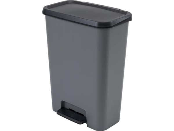Curver/Keter CURVER KOSZ NA SMIECI Z PEDALEM 23+23L /CIEMNY GRAY/ Musta