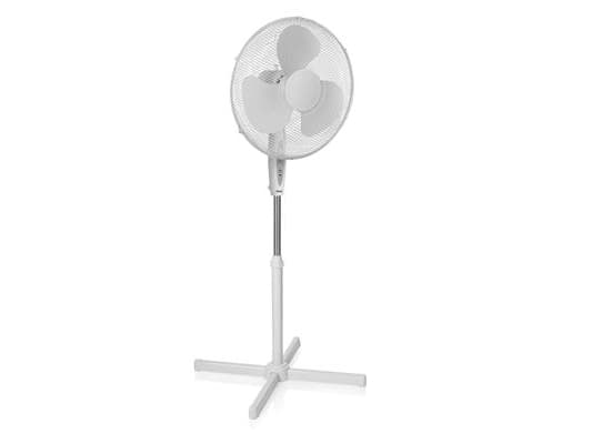 Tristar VE-5898, Kotitaloustuuletin lavoilla, Valkoinen, Lattia, 53,29 dB, 1200 RPM, 40,6 cm
