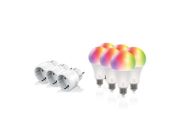 DELTACO SMART HOME SH-KIT03 - Sats för hemmaautomatisering - trådlös - 802.11b/g/n - 2.4 Ghz
