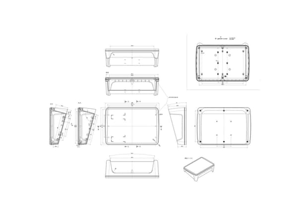Bopla BoPad BOP 10.1 P-9016-SET Pöytäkaappi 285 x 198 x 92,90 ABS Valkoinen (RAL 9016) 1 kpl