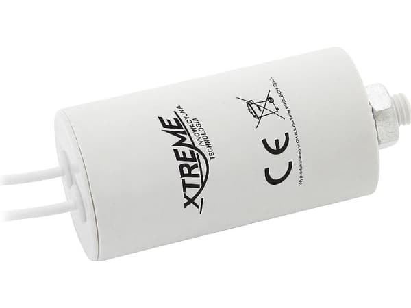 Xtreme 8uF 450VAC motorkondensator med ledningar (3362#)