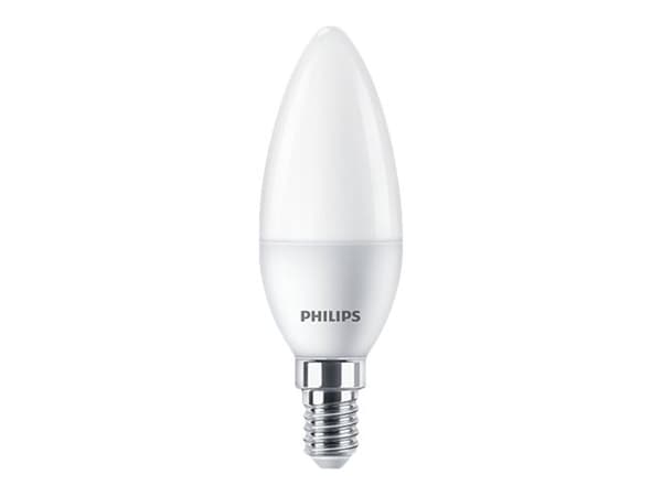 Philips LEDs Olive and Luster - LED-glödlampa - form: B35 - glaserad finish - E14 - 5 W (motsvarande 40 W) - klass F - kallt vitt ljus - 4000 K (pake